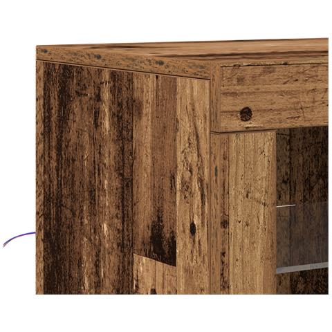 Mobile con luci LED Legno Vecchio 60,5x37x100 cm - Foto 9