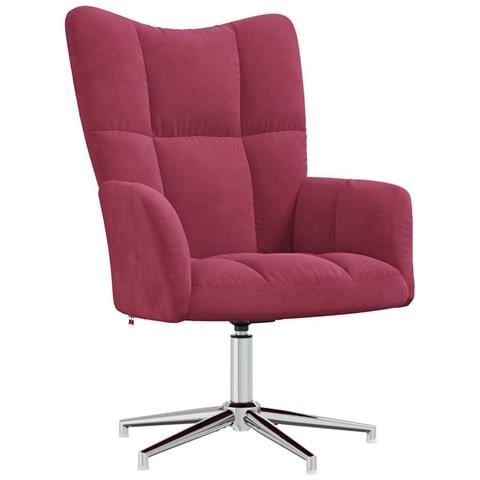 Lusso Casadino -  Sedia Relax Rosso Vino In Velluto - Foto 1