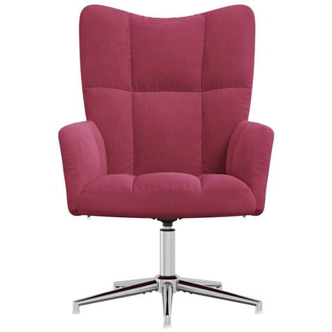 Lusso Casadino -  Sedia Relax Rosso Vino In Velluto - Foto 2