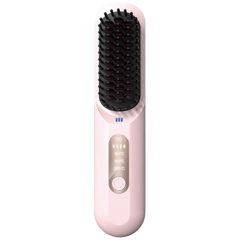 Spazzola Lisciante Portatile Senza Fili: Styling Senza Fili Per Casa E Viaggi Pink - Foto 1