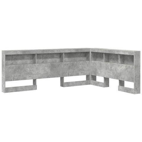 Testata contenitore Grigio cemento 160 cm Legno multistrato - Foto 1
