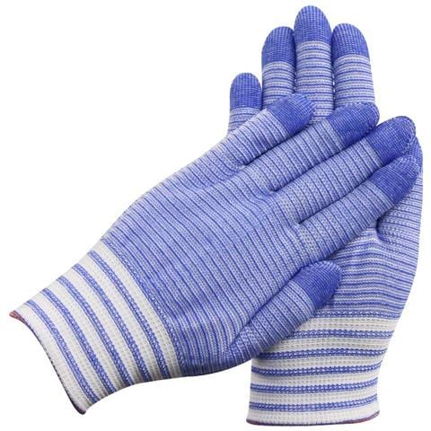 Guanti Da Lavoro In Nylon - 200g Motivo Zebrato Blu, 12 Paia - Leggeri E Resistenti All'abrasione - Foto 1