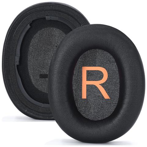 2 Cuscinetti Auricolari Di Ricambio Compatibili Con Qcy H3/h3 Lite & Tozo Ht2/ht 2 - Pelle Proteica Nera E Memory Foam - Foto 1