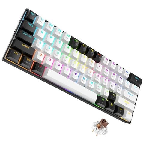Tastiera Meccanica Rgb Bluetooth A 61 Tasti - Compatta, Portatile E Con Switch Tea Silenziosi - Foto 2