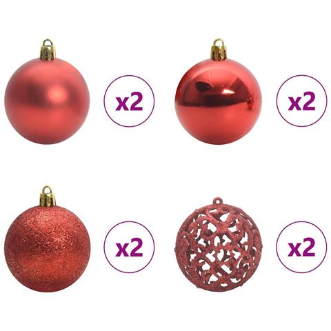 Albero di Natale con 150 LED con supporto Rosa 120 cm PVC - Foto 9