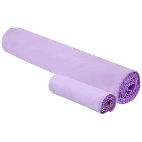 Set di Asciugamani Sportivi 2 pcs Viola Tessuto - Foto 2