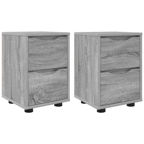 Comodini con cassetto 2 pcs Grigio Sonoma 30,5 x 30 x 43 cm - Foto 1
