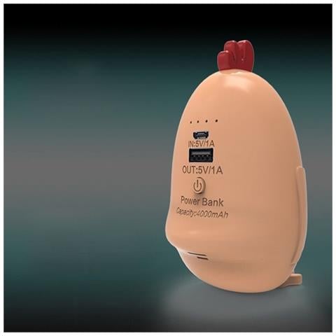 Batteria Esterna Portatile 4000 Mah Design Chick (giallo) - Foto 5