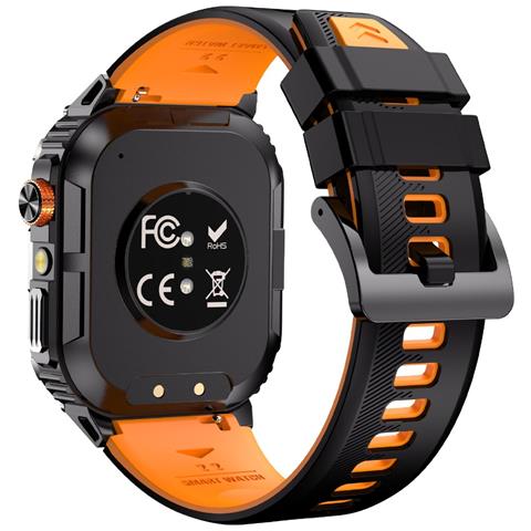Smartwatch Multifunzione Con Monitoraggio Della Salute E Chiamate Bluetooth Black+orange - Foto 2