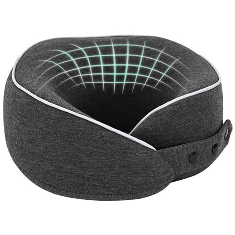 Cuscino da Viaggio per il Collo Grigio scuro 28 x 28 x 14 cm - Foto 1