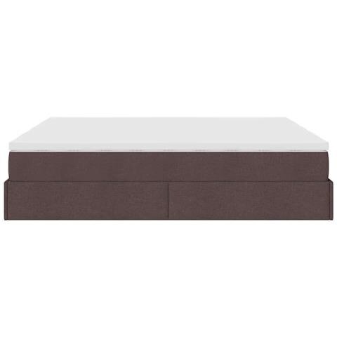 Struttura Letto Pouf con Materassi 160x200 cm in Tessuto - Foto 9