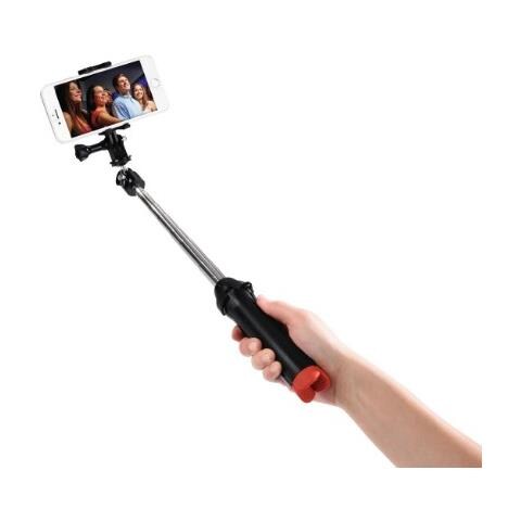 Mini Treppiedi 4 in 1 per foto, GoPro e smartphone, utilizzabile come asta selfie, altezza 20/90 cm - Foto 2
