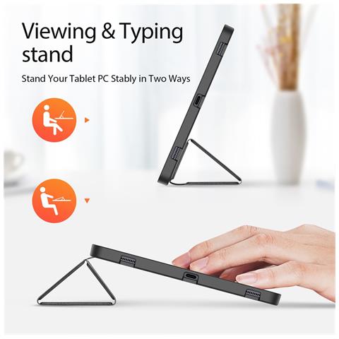 Cover per Galaxy Tab S9+ - Pelle /PU, Nero - Foto 4
