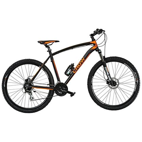 Bici Misura 29 Mountain Bike Telaio Alluminio Uomo Bicicletta Mtb Crow 24v Acera Freni Disco Idraulici Forcella Idraulica - 48 Nero Arancio Opaco - Foto 1