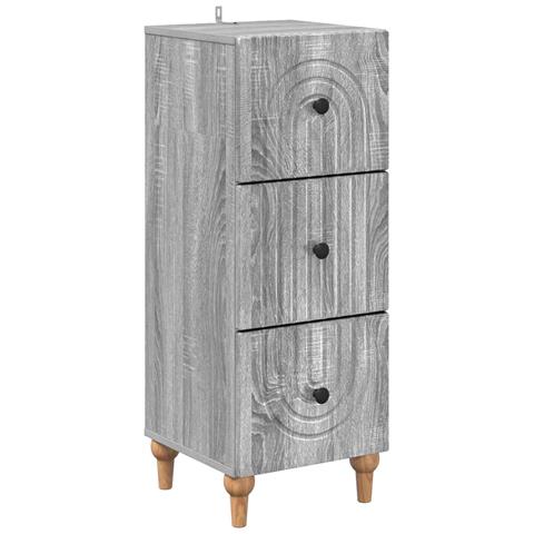 Mobile con Cassetti Grigio Sonoma 33 x 34,5 x 90 cm - Foto 1