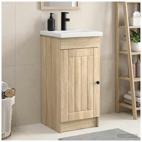 Mobile da bagno con lavabo Rovere Sonoma 42 x 40 x 84,5 cm - Foto 2