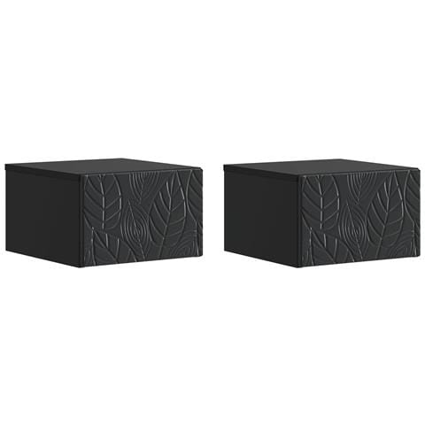 Tavolino da Parete Laterale 2 pcs Nero 34,5 x 33 x 20 cm - Foto 1