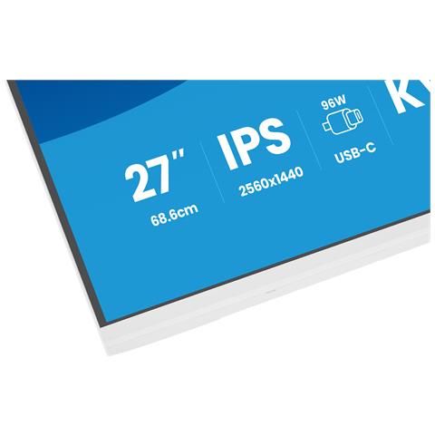 ProLite XB2797QSNP-W1 27" IPS LCD Monitor PC 68,6 cm (27") 2560 x 1440 Pixel Quad HD Bianco - Foto 2