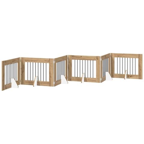 Cancello per cani pieghevole con supporti 6 pcs 482 cm - Foto 1