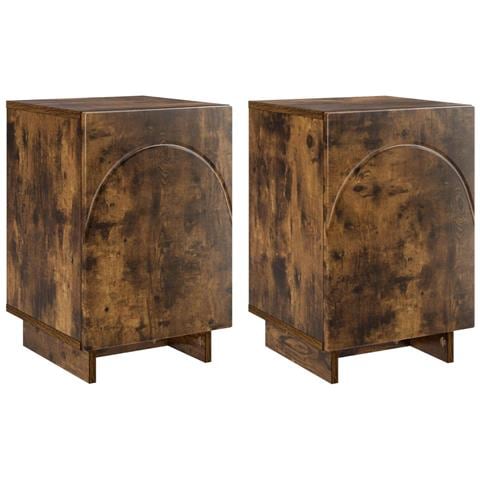 Comodino 2 pz Rovere affumicato 33,5 x 34,5 x 50 cm - Foto 1