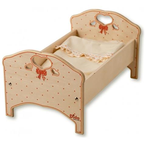 lettino legno bambole