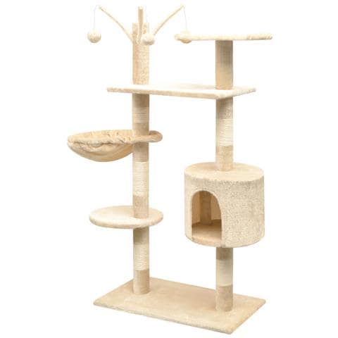 Albero Per Gatti Con Tiragraffi Sisal 125 Cm Beige - Foto 2