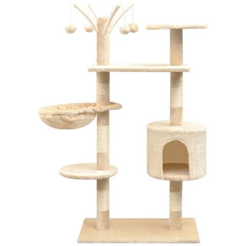 Albero Per Gatti Con Tiragraffi Sisal 125 Cm Beige - Foto 1