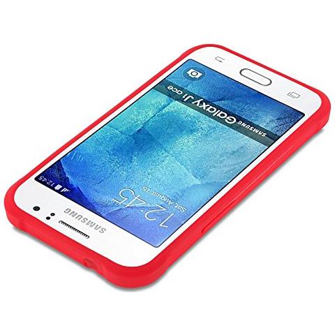 Custodia Compatibile Con Samsung Galaxy J1 Ace In Candy Rosso - Coperchio Protettivo In Silicone Tpu Flessibile - Foto 2
