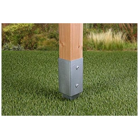 Supporto Per Pali Di Legno Quadrati, Zincato A Caldo, 211288 - Foto 3