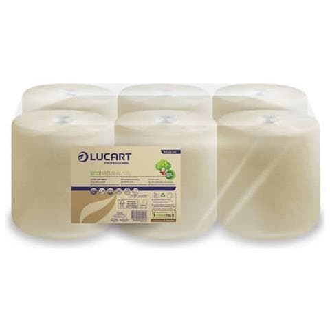 Asciugamani Industriali Multiuso 2 Veli Econatural 135 M 2 Veli Avana 6 Rotoli Da 450 Strappi - 852226a - Foto 1