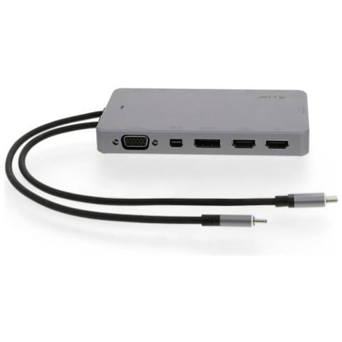 Usb-c Display Dock 2 4k 12 Port, 2x Hdmi, Mini-dp, Dp, Dvi, Vga, Eth. , 2x Usb 3.0, 2x Usb-c, Aluminium, Space Gray - Foto 2