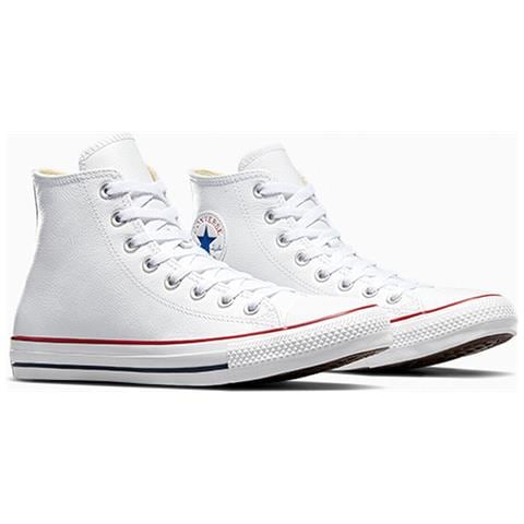 Scarpe Chuck Taylor All Star Leather Taglia 43 Codice 132169c Bianco - Foto 13