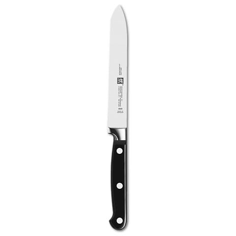 Coltello per Pomodoro in Acciaio Lunghezza 13 cm Colore Nero e Argento - Linea Professional S - Foto 1