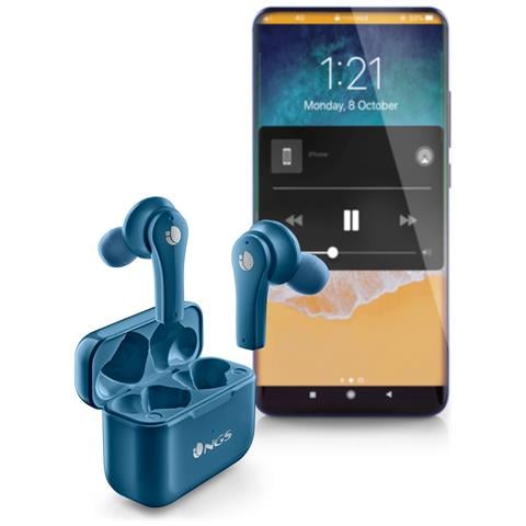 ARTICA BLOOM Auricolari Bluetooth True Wireless Intrauricolari 24h Autonomia Azzurro - Foto 2