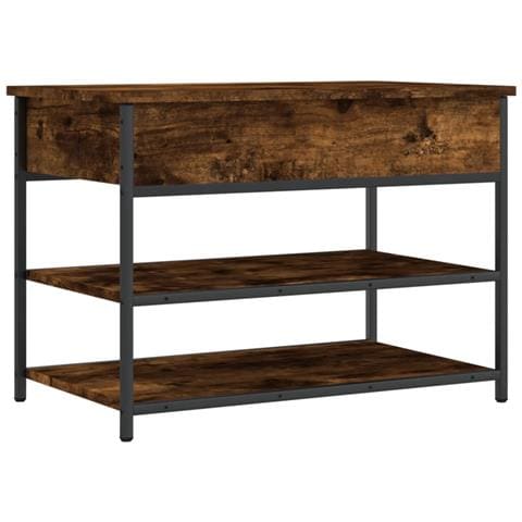 Panca Porta Scarpe Rovere Fumo 70x42,5x50 Cm Legno Multistrato - Foto 2