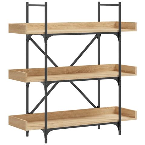 Libreria 3 Ripiani Rovere Sonoma 100x33x108,5 Legno Multistrato - Foto 2