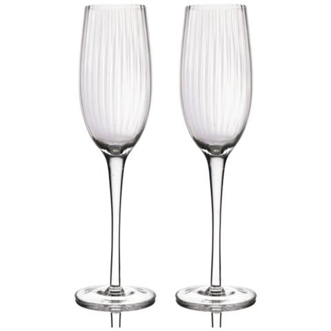 Barcraft Ridged Champagne Flutes Set - 2pcs - Foto 1