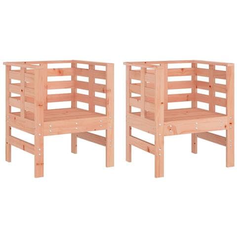 Sedie Da Giardino 2pz 61,5x53x71 Cm Legno Massello Di Douglas - Foto 2