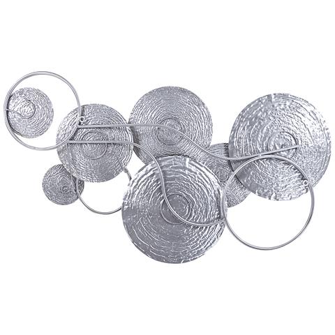 Decorazione Da Parete Metallo Argento E Oro 110 X 60 Cm Vanadium - Foto 2