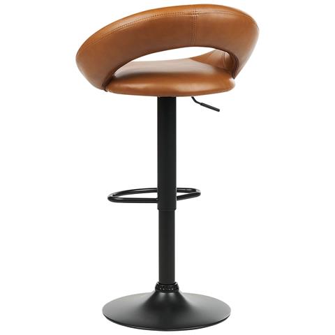 Set Di 2 Sedie Alte Peoria Pelle Sintetica Marrone Dorato - Foto 2