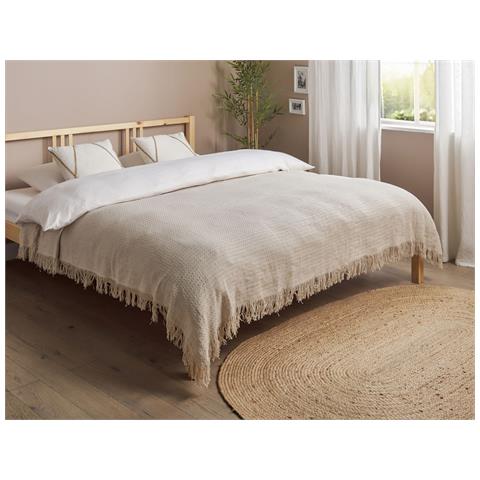 Copriletto Cotone Grigio Chiaro 200 X 220 Cm Yerbent - Foto 1