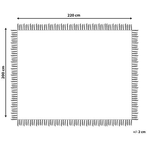 Copriletto Cotone Grigio Chiaro 200 X 220 Cm Yerbent - Foto 5