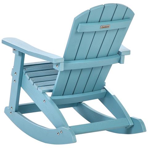 Sedia A Dondolo Per Bambini Azzurro Adirondack - Foto 8