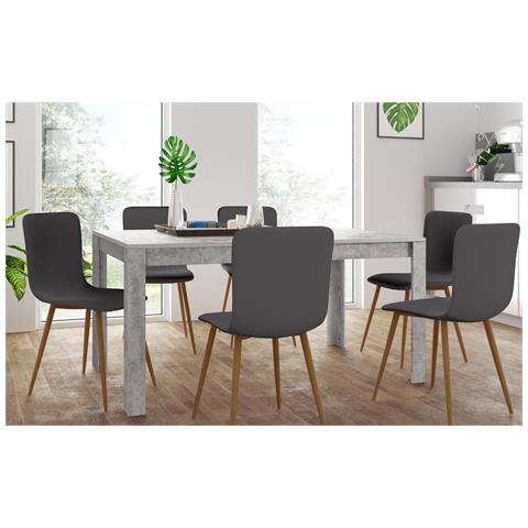 Lynn Tavolo Da Pranzo In Cemento Mdf - Foto 6