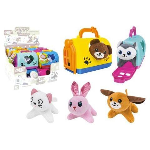 Peluche Globo 41979 Wtoy Cucciolo Con Trasportino Da Viaggio Assortit - Foto 1