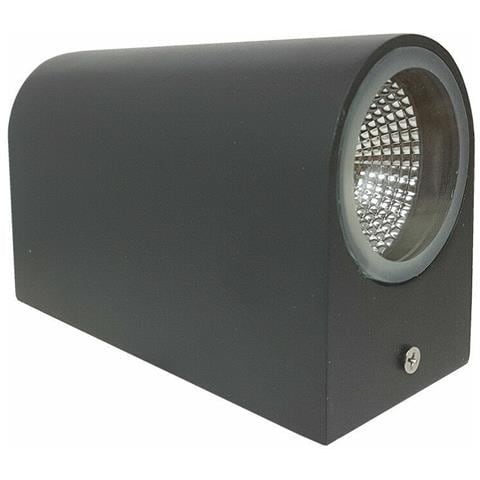 Applique Doppio Led 10w Nero Lampada Luce Fredda Parete Up Down Faretto Esterno - Foto 4