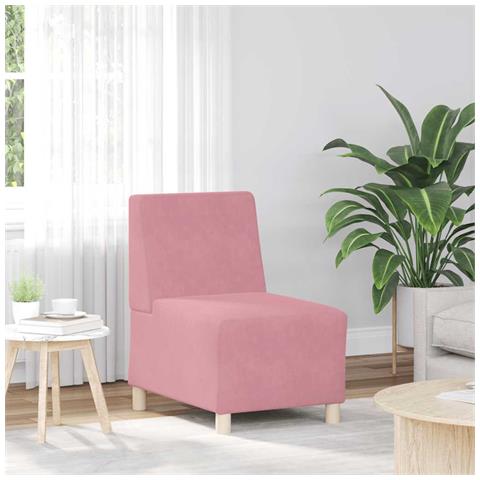 Divano Sedia Rosa 55 cm Velluto - Foto 1