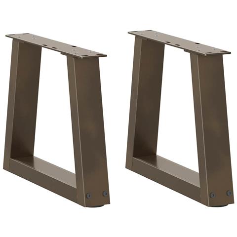 Gambe Per Tavolo Pranzo A V 2pz Naturale 30x(30-31,3)cm Acciaio - Foto 1