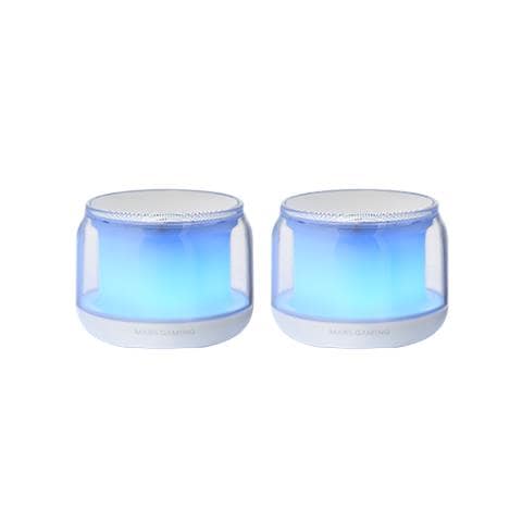 Altoparlante Bluetooth 5.3 Chipset DSP15W Illuminazione RGB con Design Clearview 360º Ingresso AUX-in Bianco - Foto 1