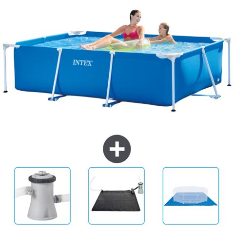 Piscina Fuori Terra - Rettangolo - 220x150x60 Cm - Blu - Include Accessori Coordinati Cb79 - Foto 1